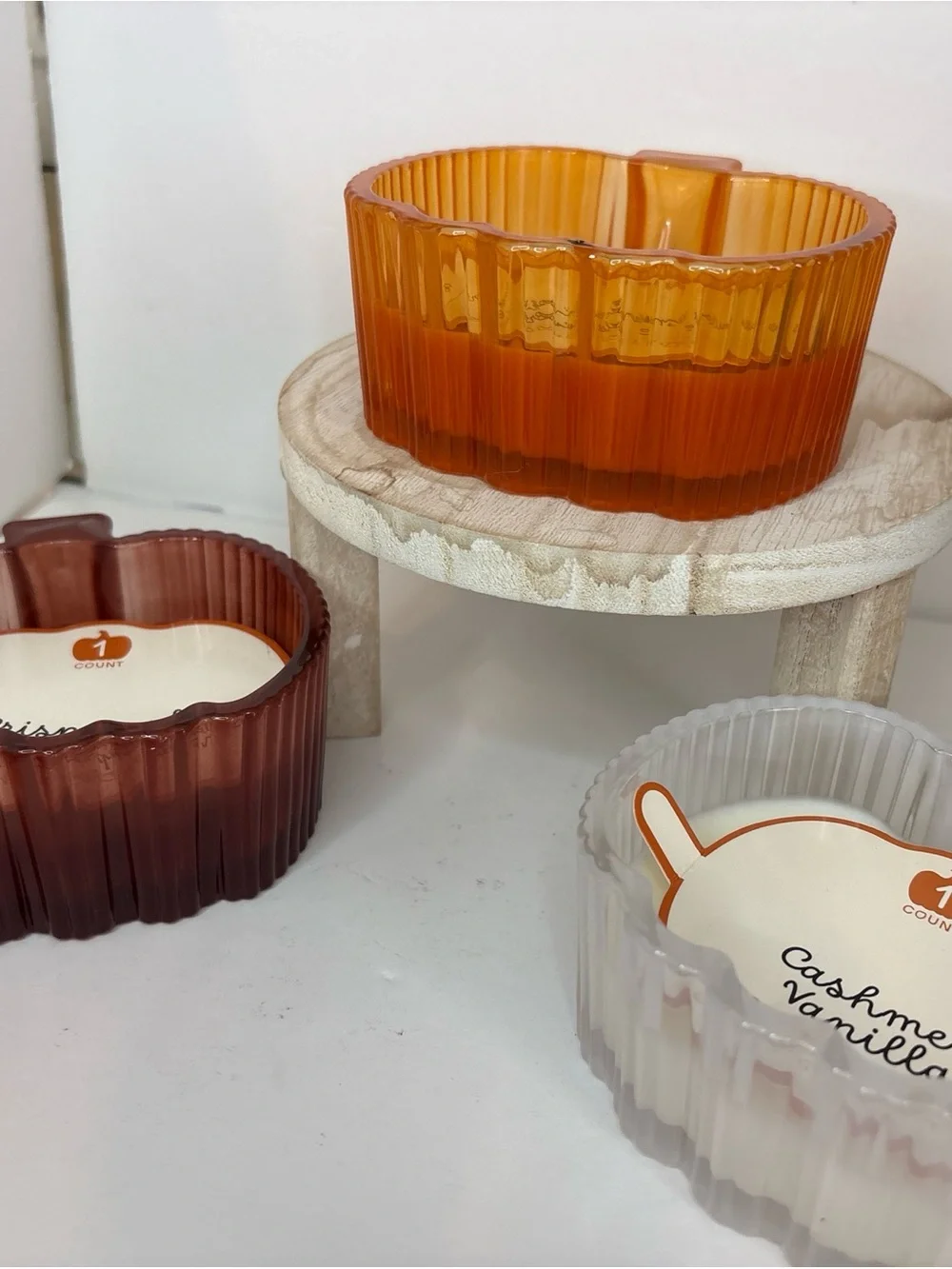 Target Pumpkin Wax Melts - Orange, Brown, White, Gold Accents